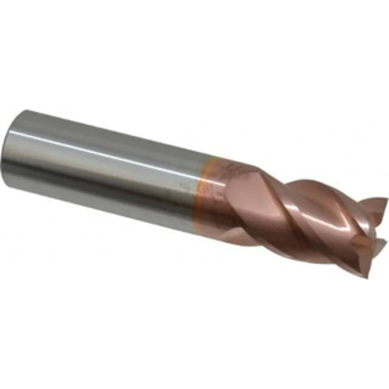 PROMAX Tools 5/8, 7/8 LOC, 5/8 Shank Diam, 3 OAL, 4 Flute, Solid Carbide Square End Mill Single End, TiCN Finish, Spi...